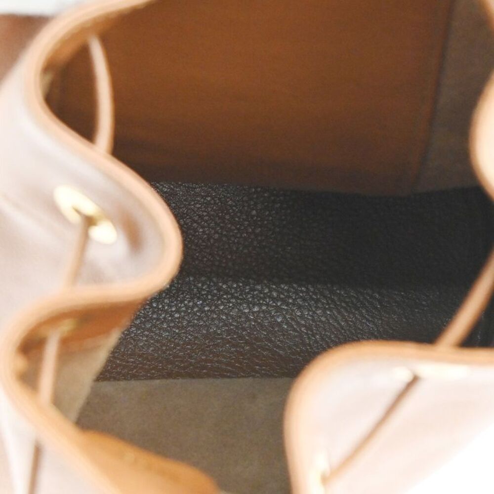 Gucci Vintage Bamboo Sling Backpack Leather Brown Leather Backpack Bag - Picture 5 of 16